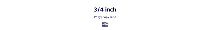 Polypropylene 3/4 inch Fittings